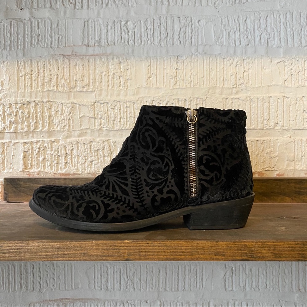 Black milk x Solestruck Burned Velvet Booties